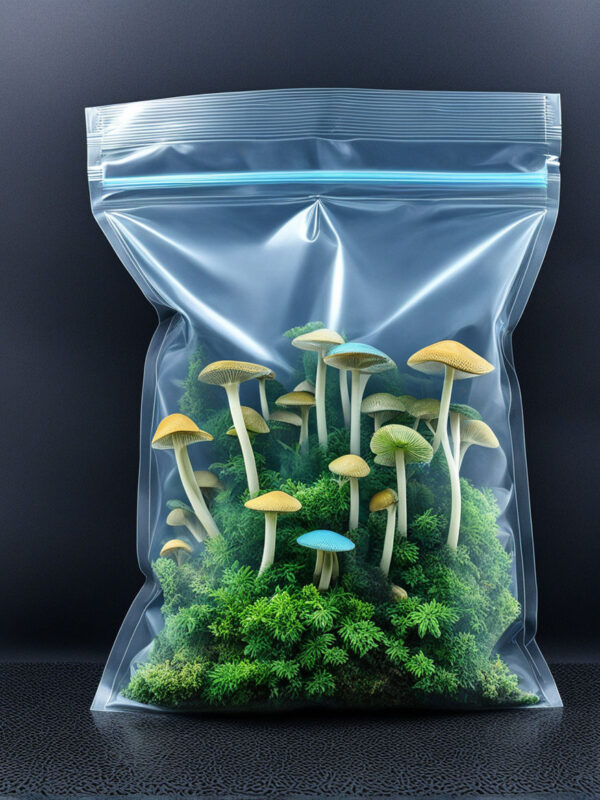 vacuum-sealed bags suitable for storing dried magic mushrooms